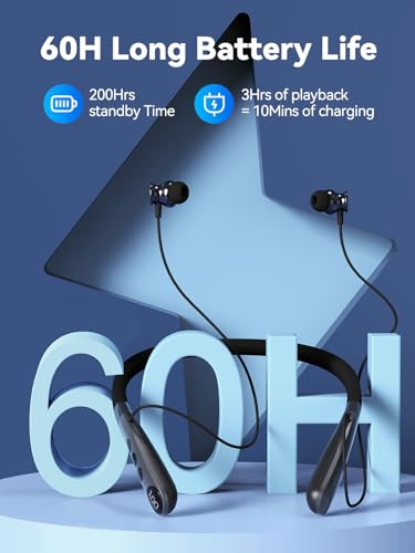 Best Wireless Neckband Headphones for Sports and Fitness with 60hr Battery Life and Noise Cancellation
| IPX5 Waterproo
