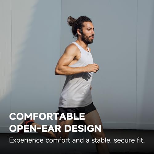 Bone Conduction Headphones for Workout and Hiking with Bluetooth 5.3, 8H Playtime, Black  
Bone Conduction Headphones fo