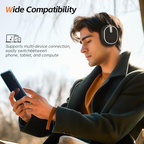 Hybrid Active Noise Cancelling Headphones, Hi-Res Audio, Deep Bass, Perfect for Office & Travel
| Wireless Over Ear Blu